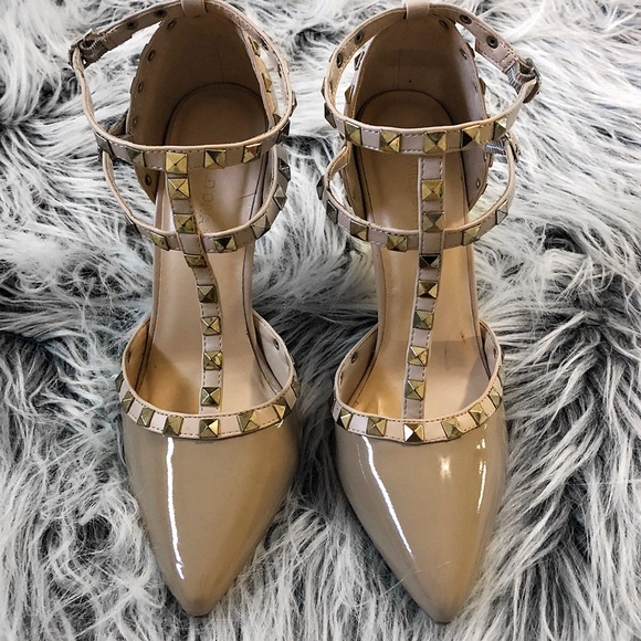 Nude Studded Fashion Heels - Picture 2 of 5